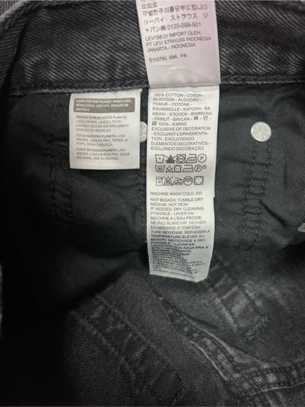 Levi’s Big E 80s Mom Jeans Black High Rise Tapered Women’s 26 - Picture 13 of 13